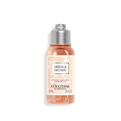 L'OCCITANE front bottle view showing label and travel size convenience