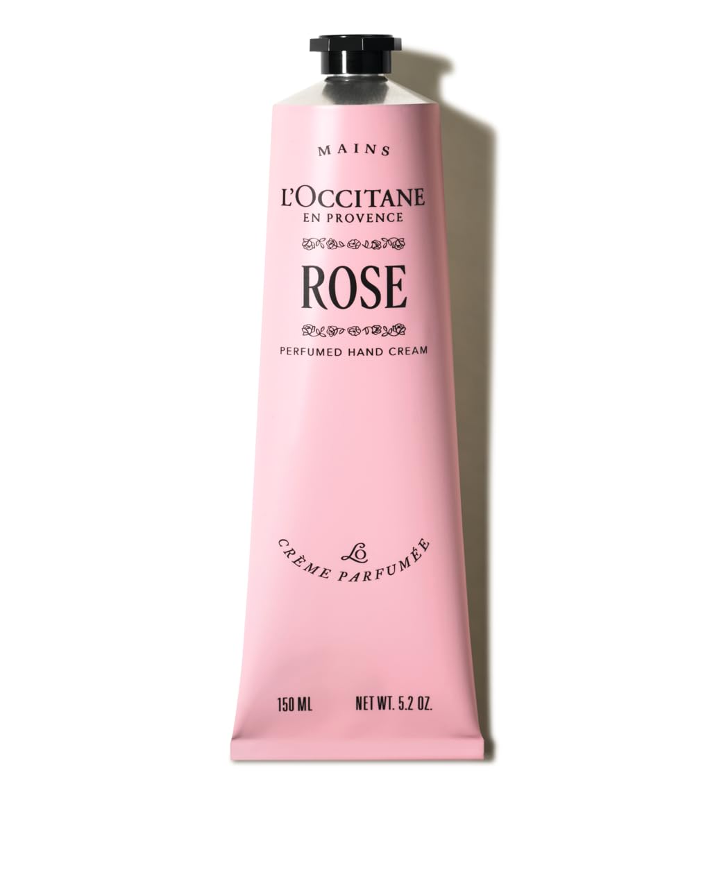 L'Occitane front tube showing product and branding for instant recognition and gift appeal