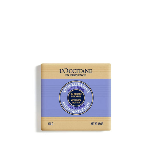L'OCCITANE shea lavender bar front view showing clean design and gentle scent