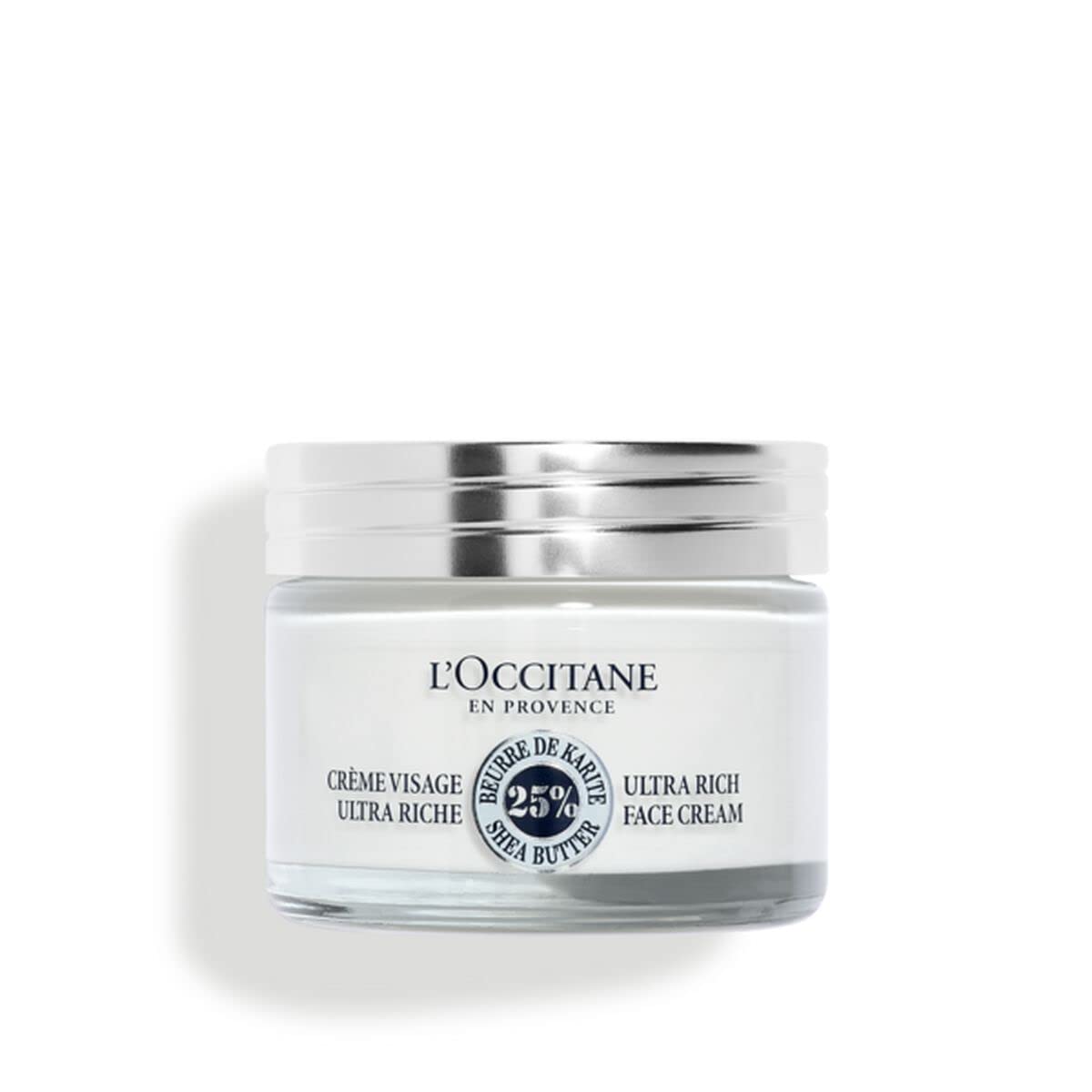 L'Occitane front jar view showing product and nourishing appeal