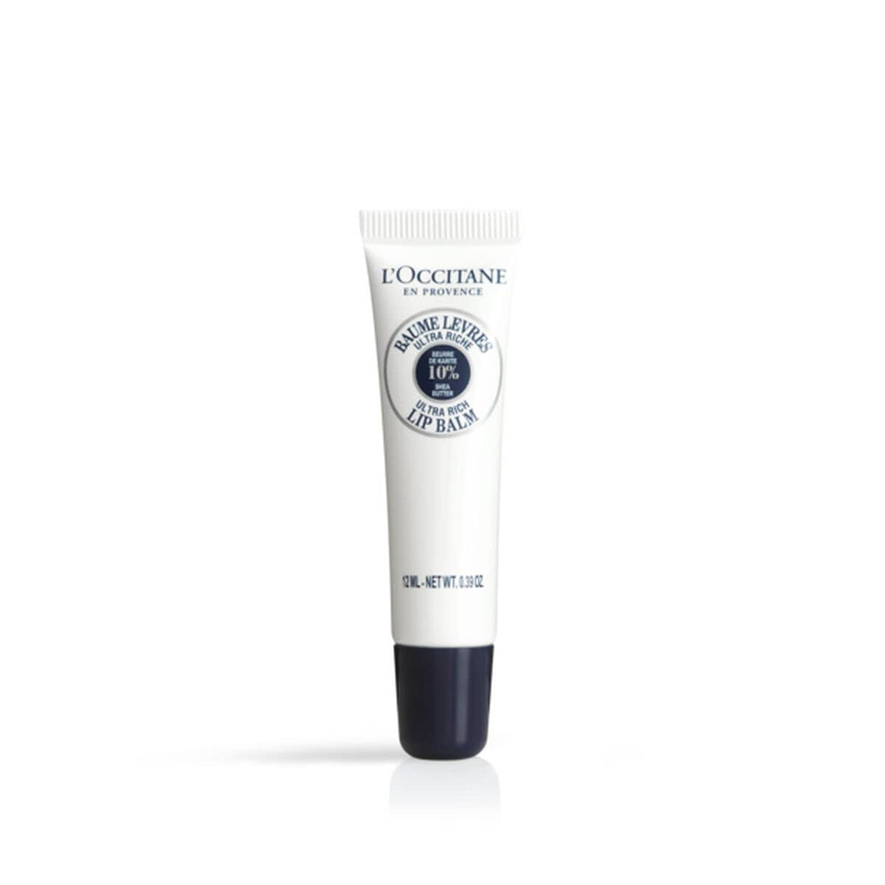 L'OCCITANE front view of tube showing product branding and compact size, great for travel