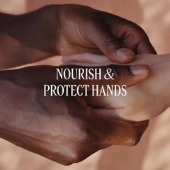 L'OCCITANE lotion spread on forearm demonstrating smooth hydration and finish