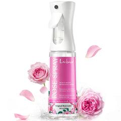 lockmio front bottle shot showing clear rose water and clean packaging benefit: easy identification