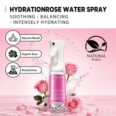 lockmio mist landing on cheek to show soothing hydration benefit: calms and moisturizes skin
