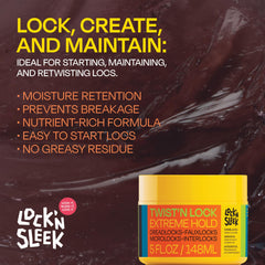 LOCK'N SLEEK smoothing edges with brush, showing sleek edges and defined finish benefit