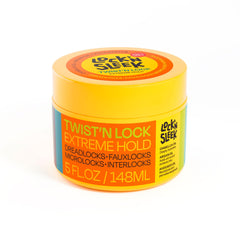 LOCK'N SLEEK front packaging showing label and 5 oz jar, clear hold benefit
