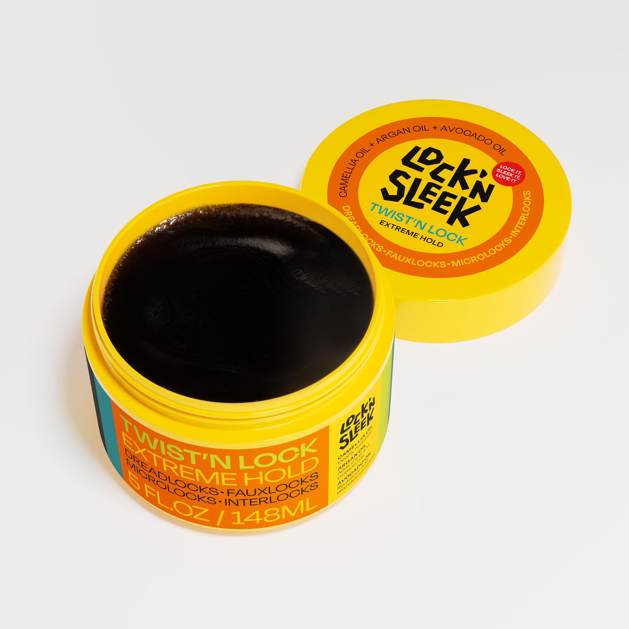 LOCK'N SLEEK gel gleaming on fingertip, illustrating shine and non-flaking benefit
