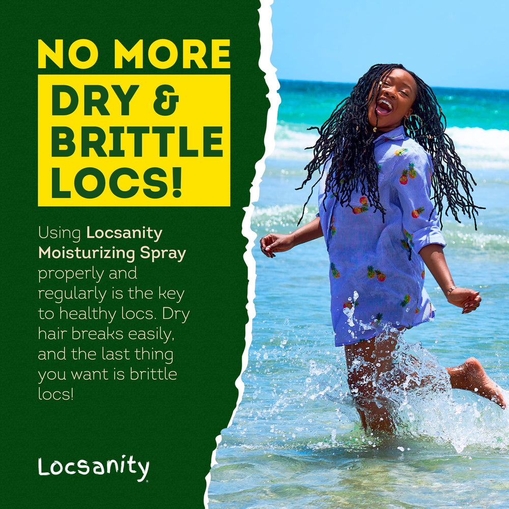 Locsanity rosewater and peppermint ingredients flat lay highlighting natural refresh