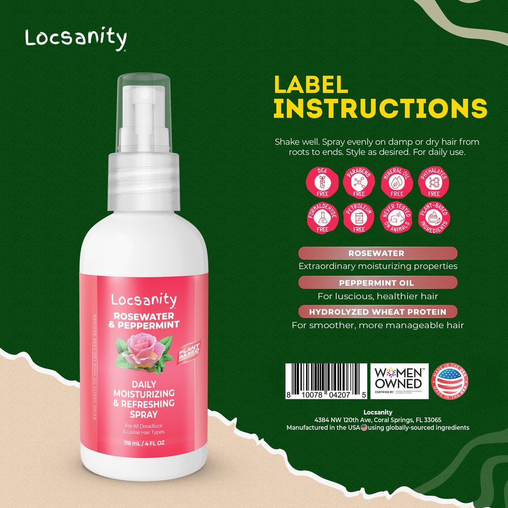 Locsanity ingredient label detail highlighting natural plant-based formula