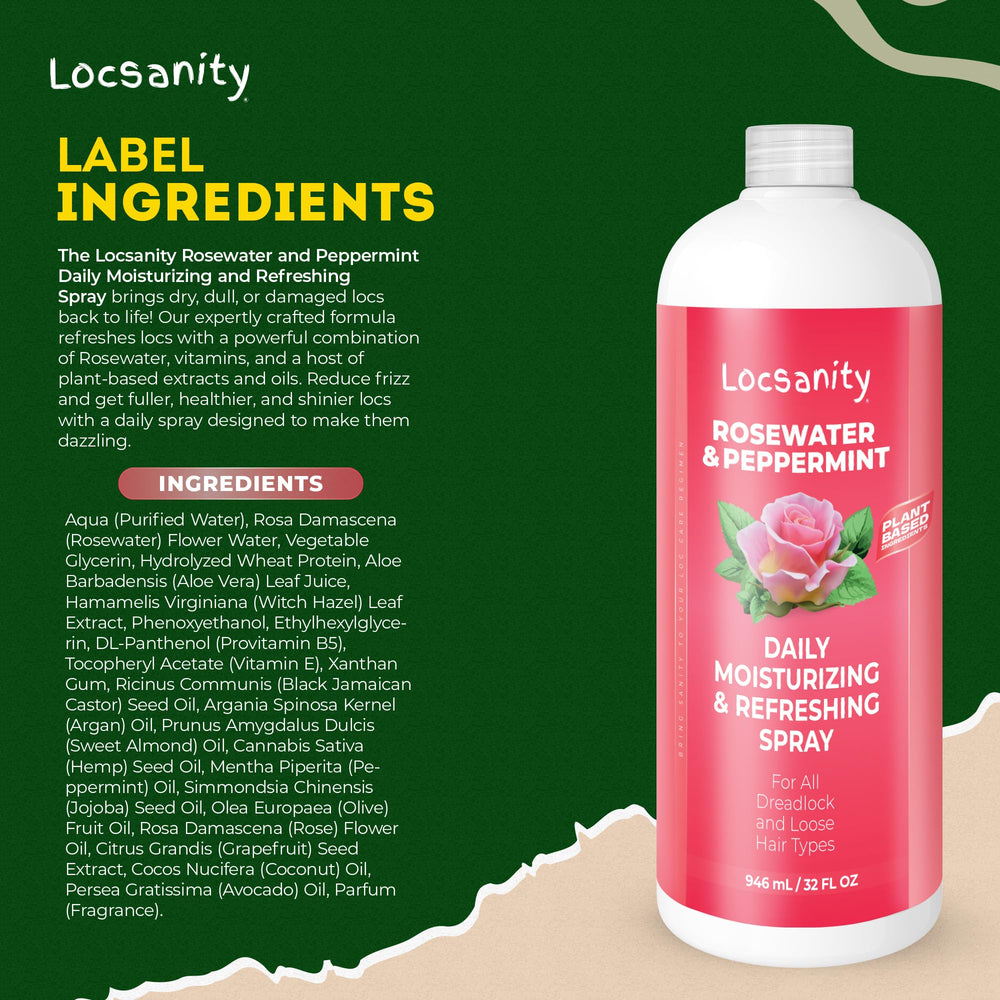 Locsanity in a bathroom setting as part of daily routine for easy styling upkeep