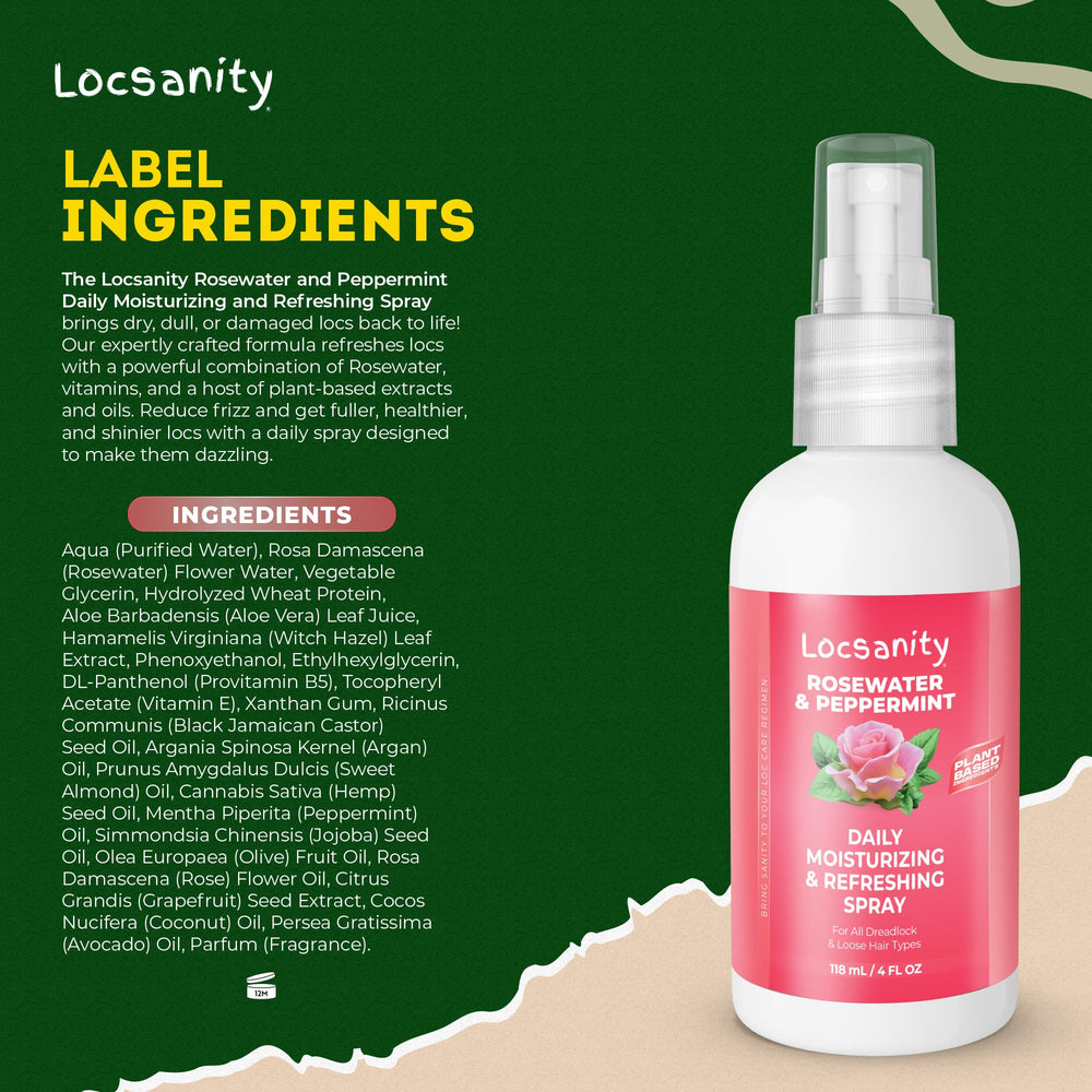 Locsanity used outdoors refreshing locs with cooling scent and shine