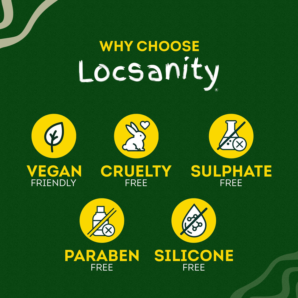 Locsanity on locs texture detail showing moisturized loc strands and reduced frizz