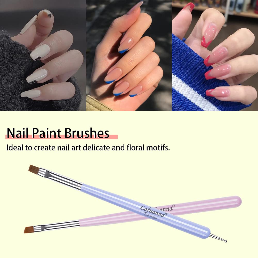 lofuanna brushes in use applying poly gel illustrating controlled results
