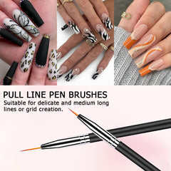 lofuanna brush painting intricate nail design showing steady control and clean lines