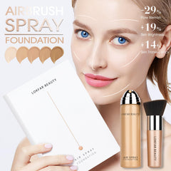 LOKFAR close-up nozzle releasing fine mist for even airbrushed coverage