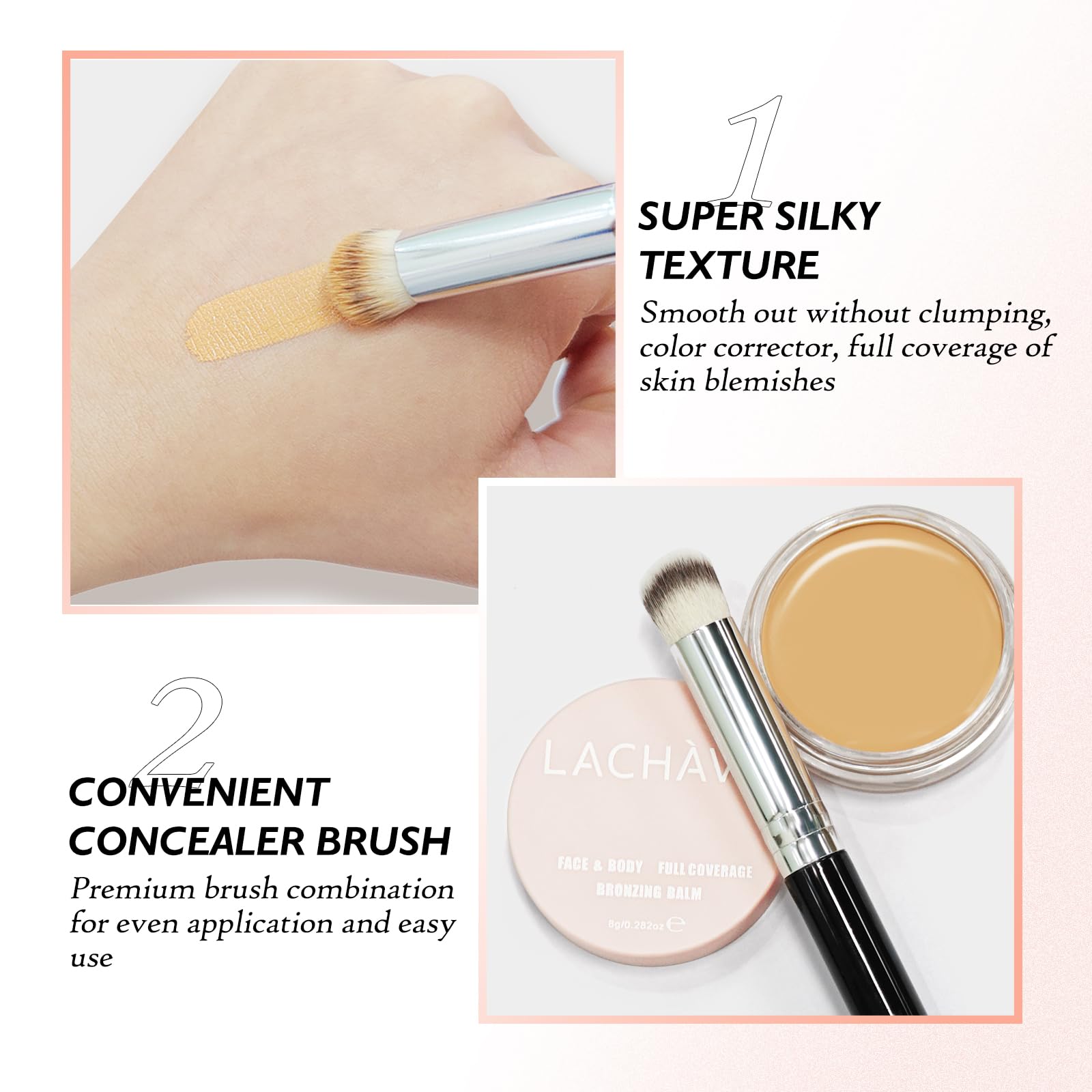 LOKFAR concealer swatches on skin showing shade range and color-matching versatility