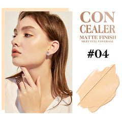 LOKFAR concealer cream swatch texture demonstrating silky blendability