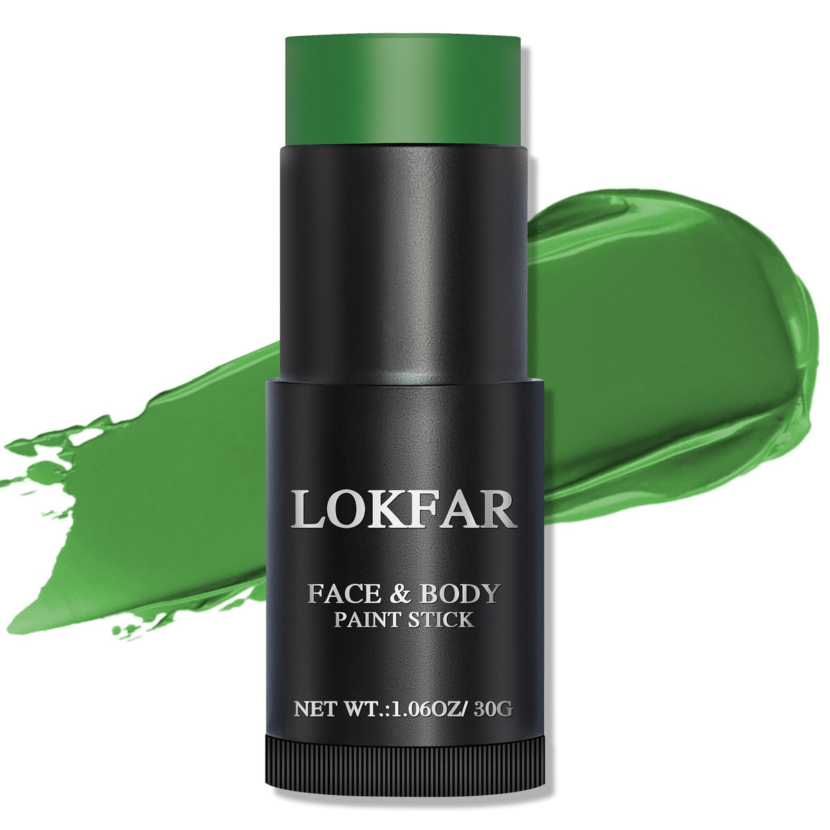 LOKFAR front packaging showing green paint stick and benefits