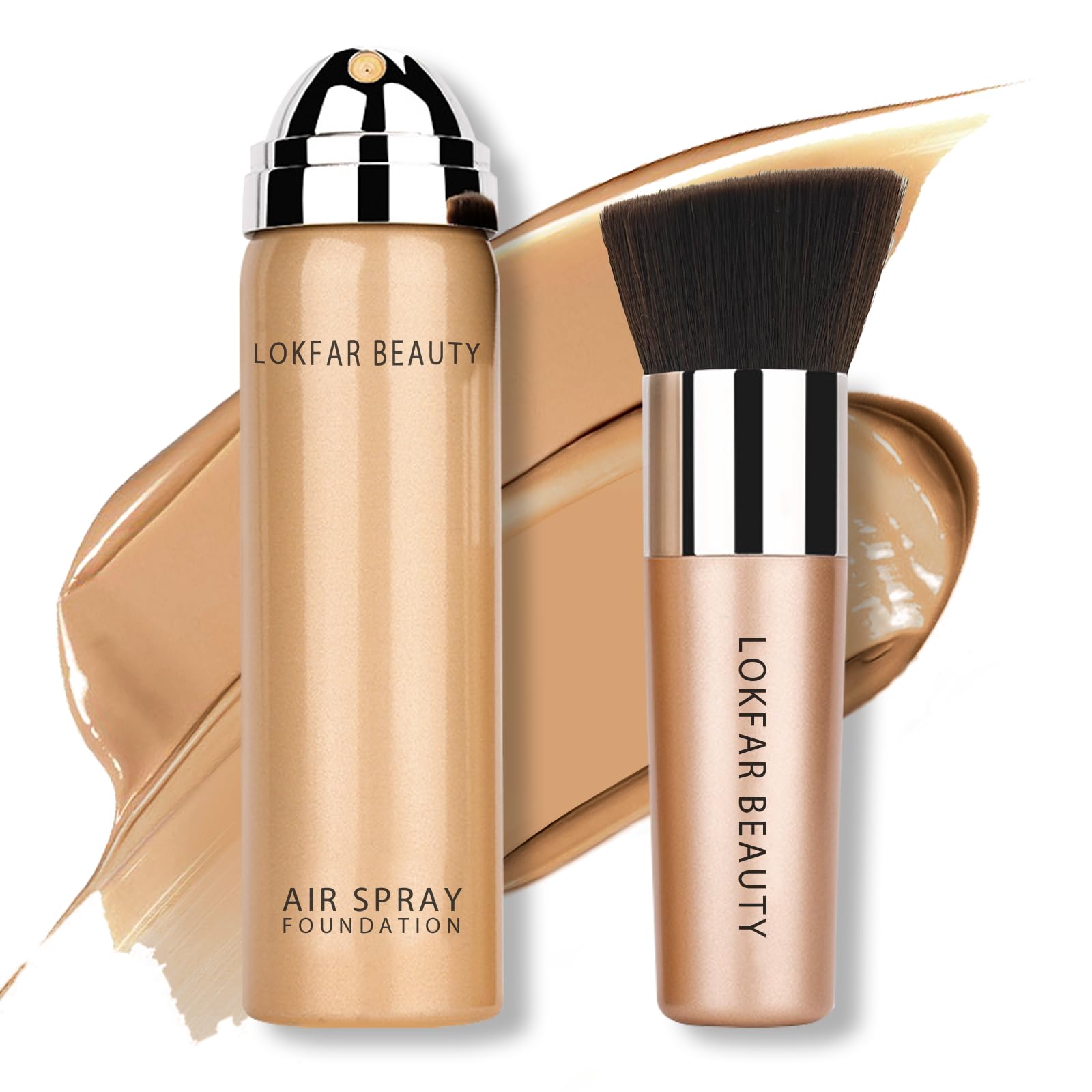 LOKFAR front packaging showing spray and brush for instant flawless finish