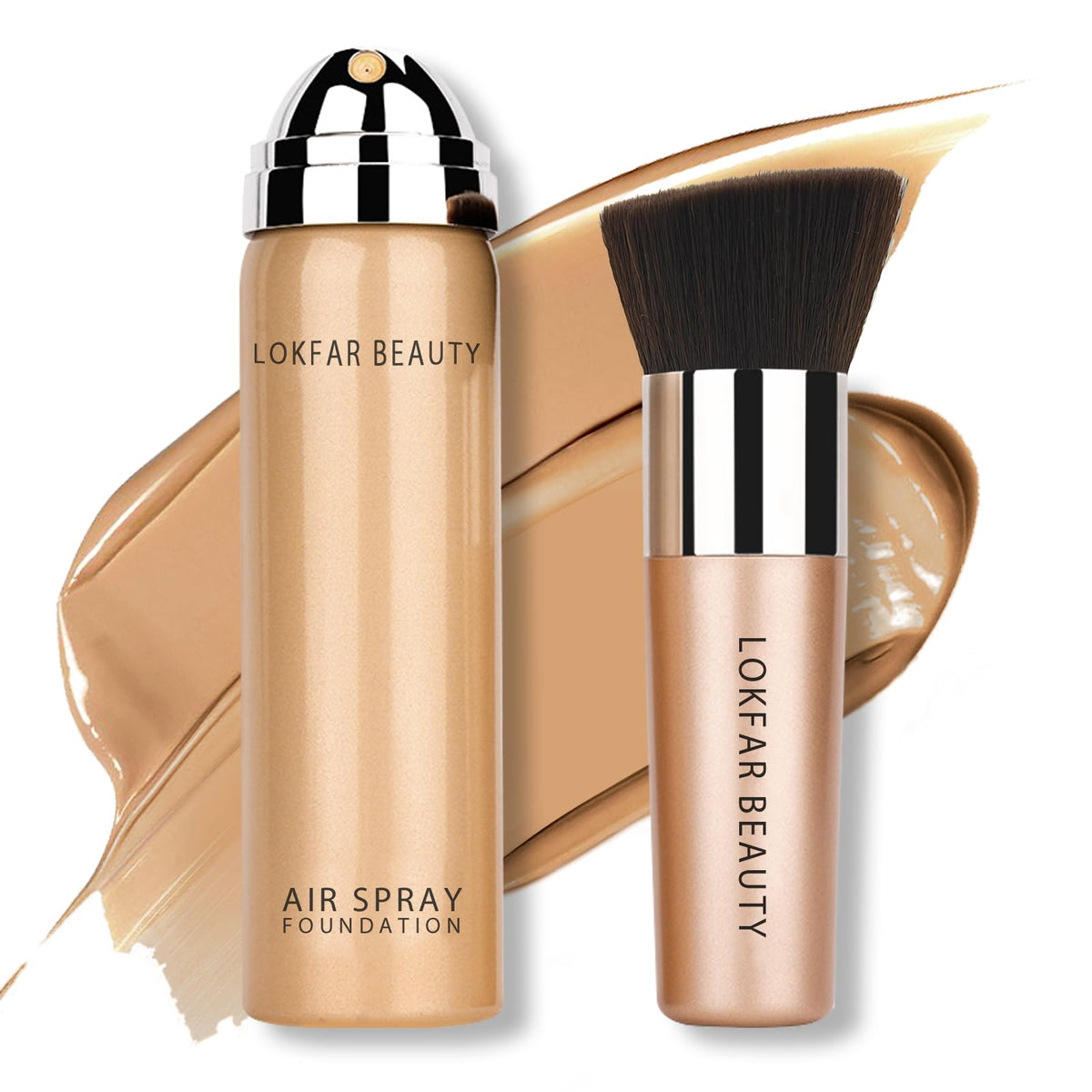 LOKFAR front packaging showing spray and brush for instant flawless finish