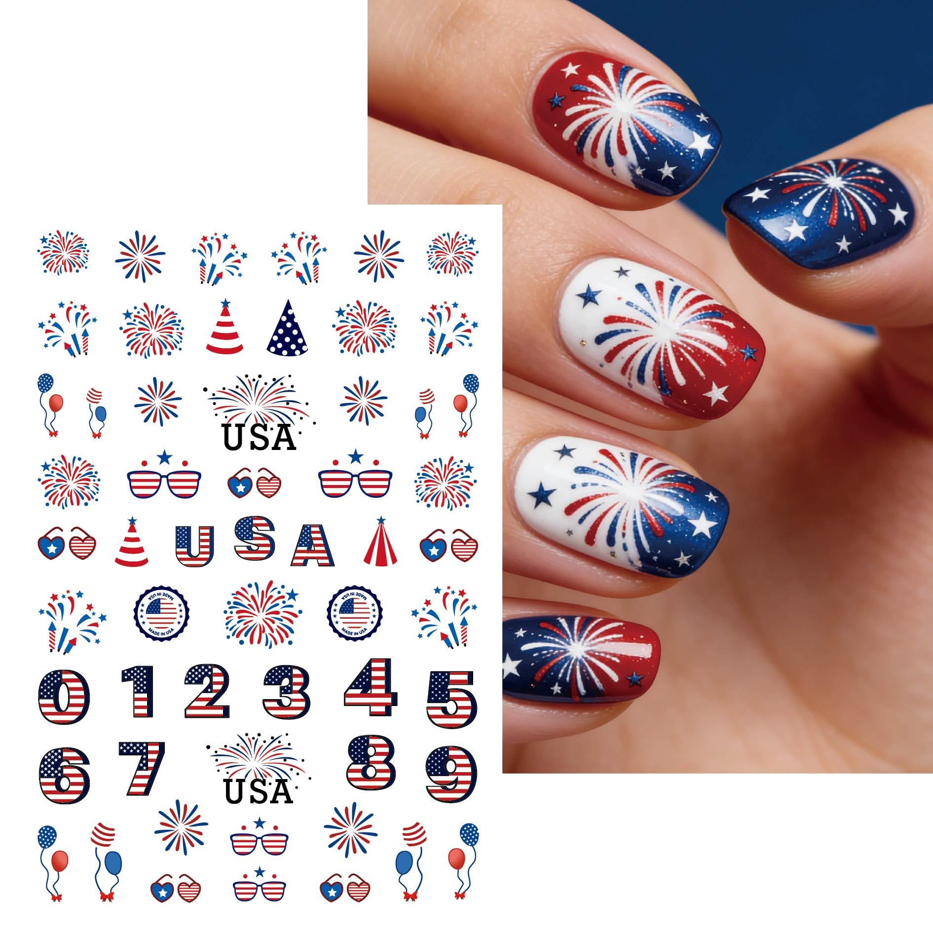Loknrae close-up of American flag decal offering bold red white blue accent