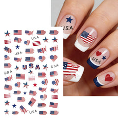 Loknrae nail stickers applied on fingers demonstrating quick festive manicure