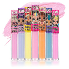 L.O.L. Surprise! front packaging showing seven gloss wands and characters, fun party appeal
