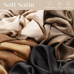 Lolalet close-up satin texture highlighting smooth fabric that reduces hair friction
