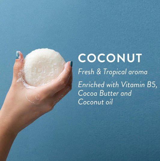 LOLE'S close-up bar texture showing coconut oil nourishment