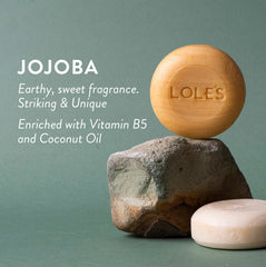 LOLE'S close texture shot highlighting bar surface and gentle cleansing