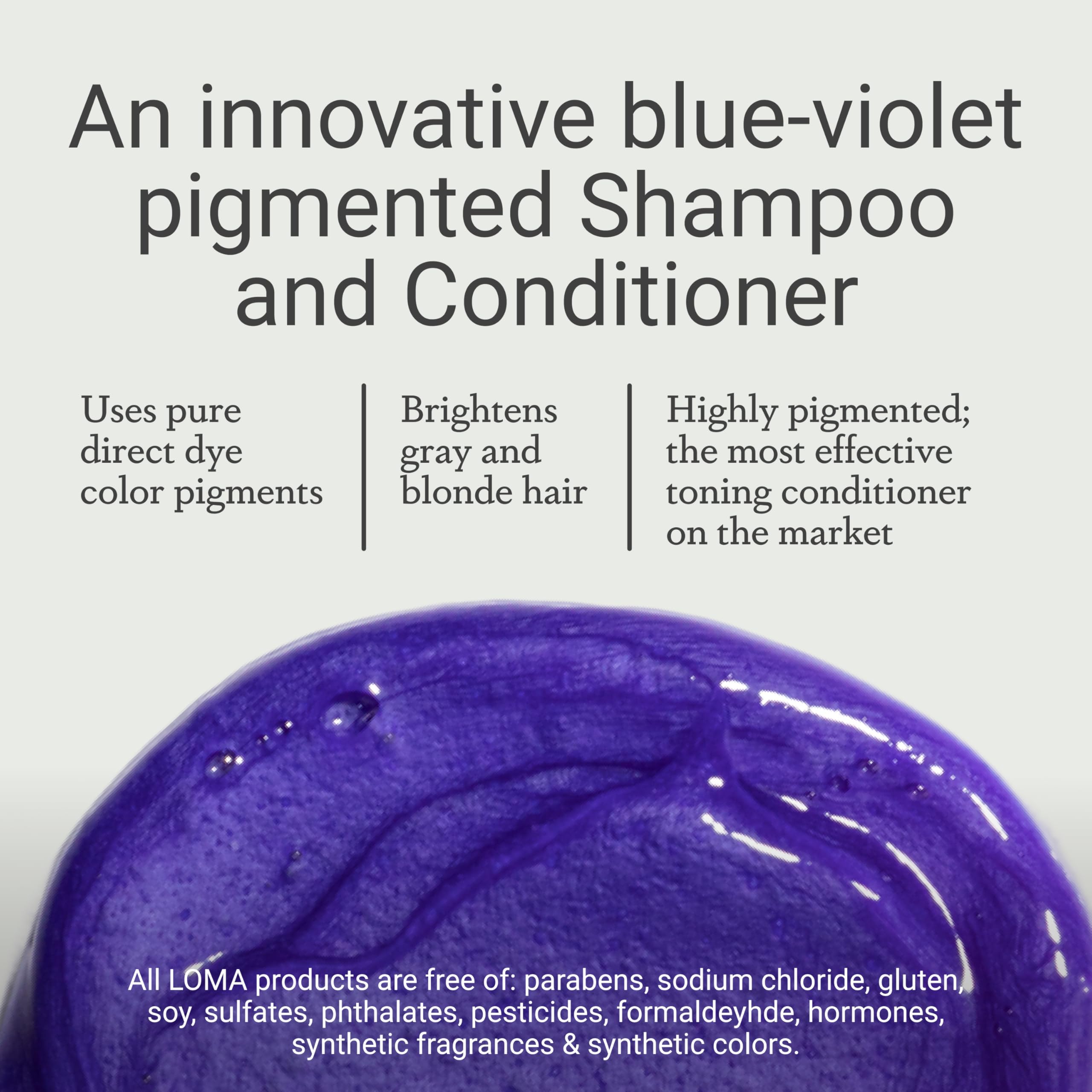 Loma conditioner cream closeup showing smoothing hydration effect