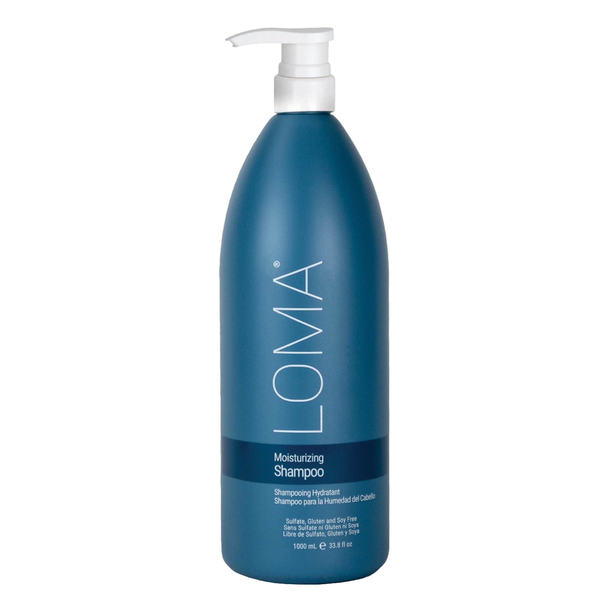 Loma front bottle showing full liter size and label with benefits