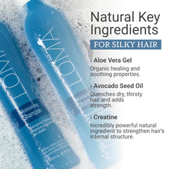 Loma creamy lather texture illustrating gentle moisturizing foam