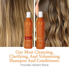 Loma bottles on bathroom shelf lifestyle shot conveying everyday citrus-fresh benefit