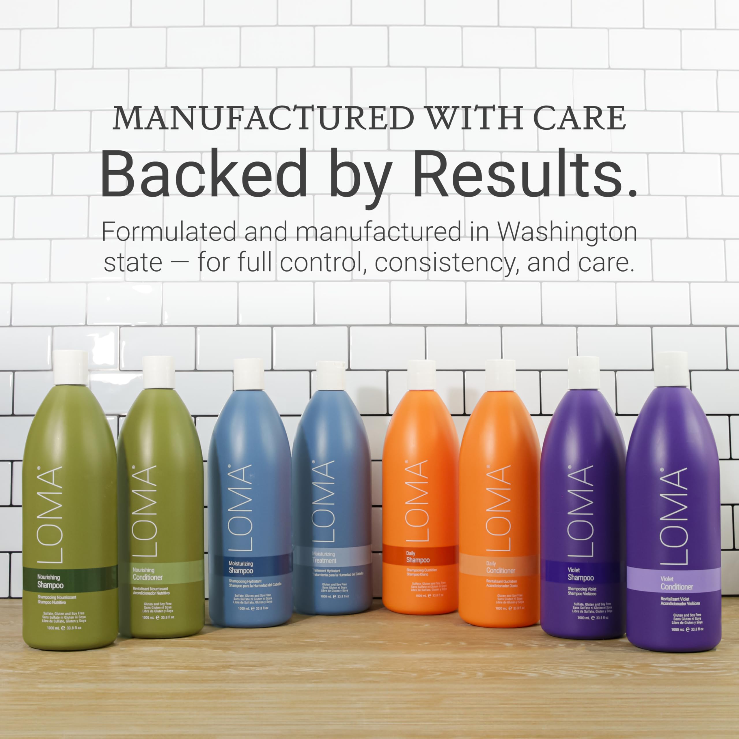 Loma product used on blonde hair showing cooler, brighter tones