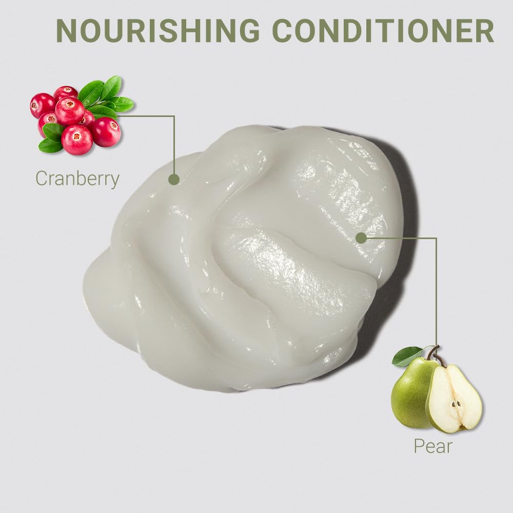 Loma conditioner creamy texture pouring to show rich moisturizing formula benefits
