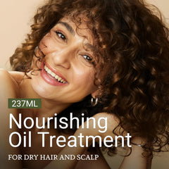 LOMA oil texture on fingers demonstrating lightweight absorption and silky finish