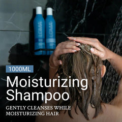 Loma close-up pump dispensing shampoo for easy controlled use