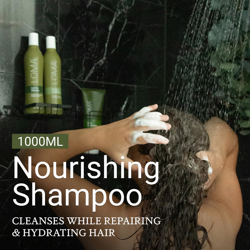 LOMA pump dispensing shampoo illustrating easy salon-style application and precise control