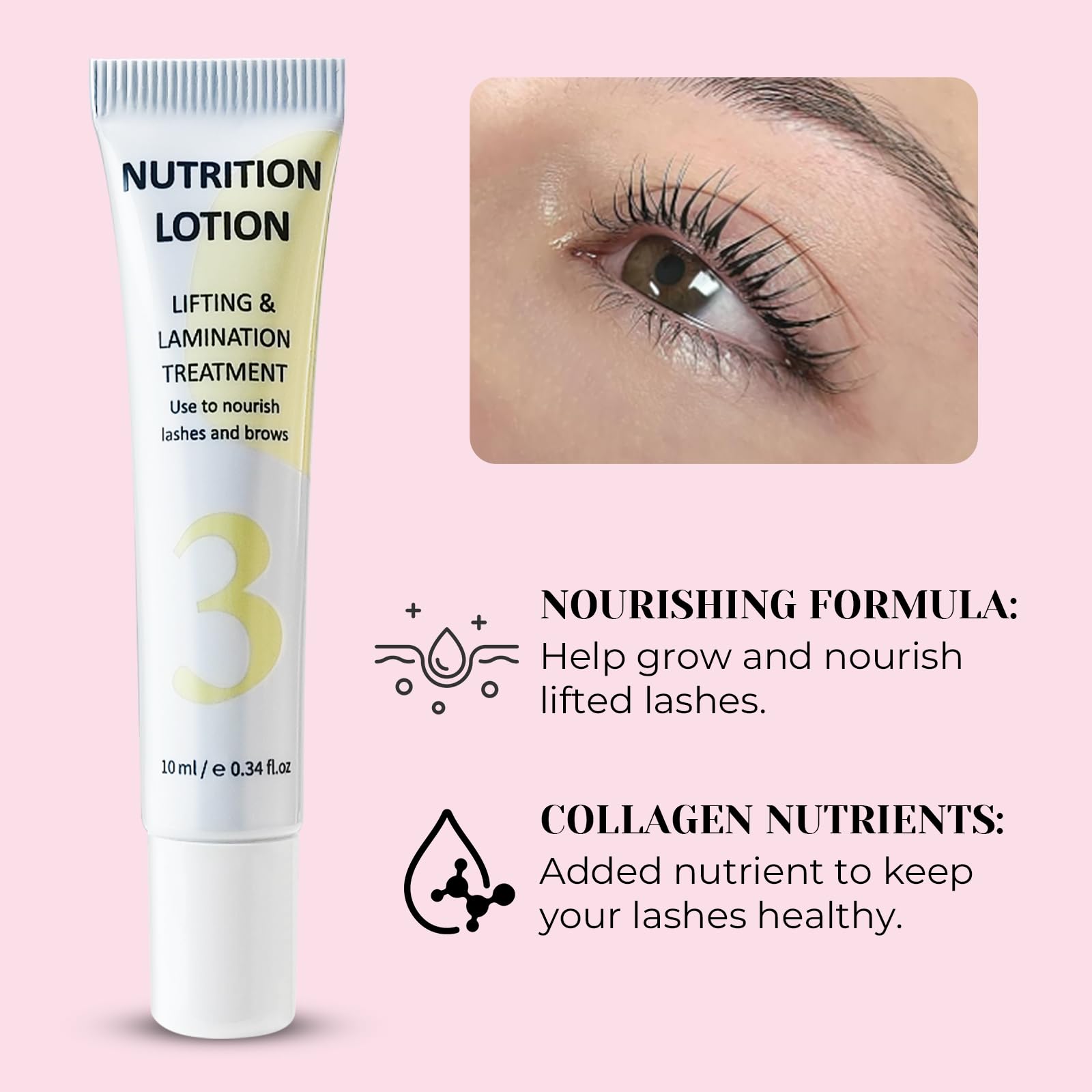 Lomansa before and after lash lift showing improved curl and definition