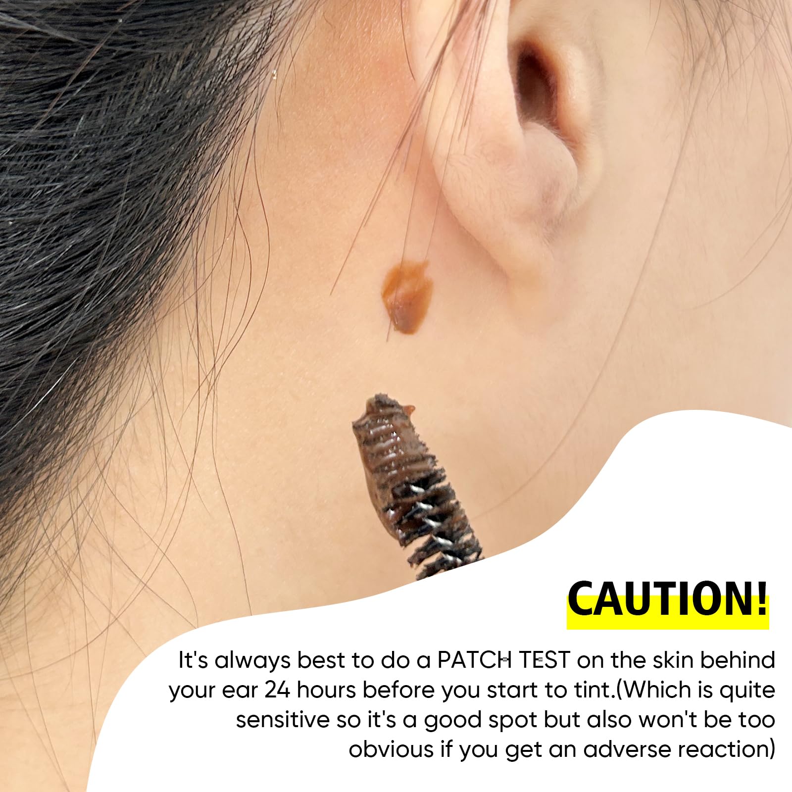 Lomansa lashes after tint showing darker, fuller-looking effect