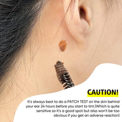 Lomansa lashes after tint showing darker, fuller-looking effect