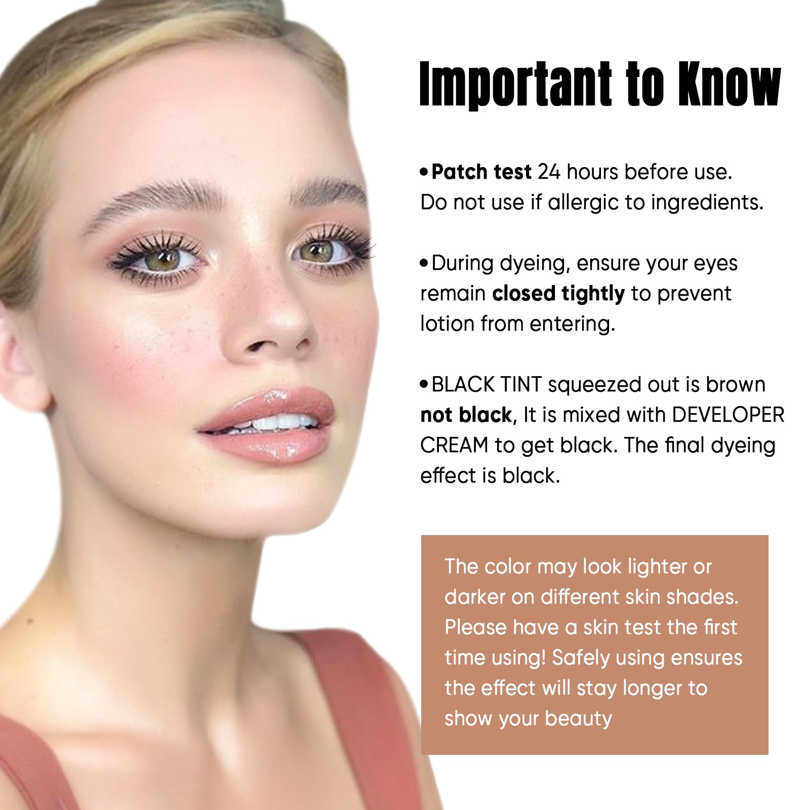 Lomansa tint tube close-up displaying vegan formula and control