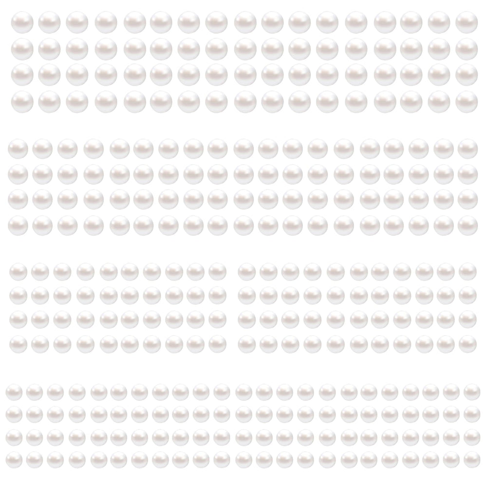 LOMIMOS front sheet showing all four pearl sizes and easy-peel backing benefit