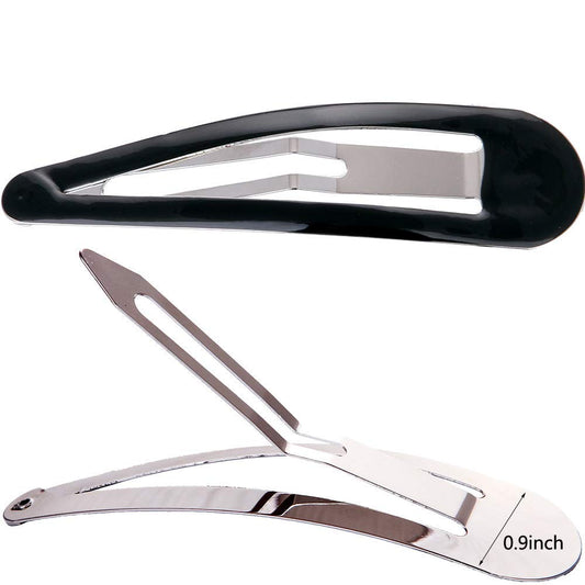 LONEEDY front view of 10 black snap clips showcasing pack and durable finish