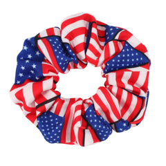 Lonext scrunchie beside ruler showing approx 4.5 inch diameter for size clarity