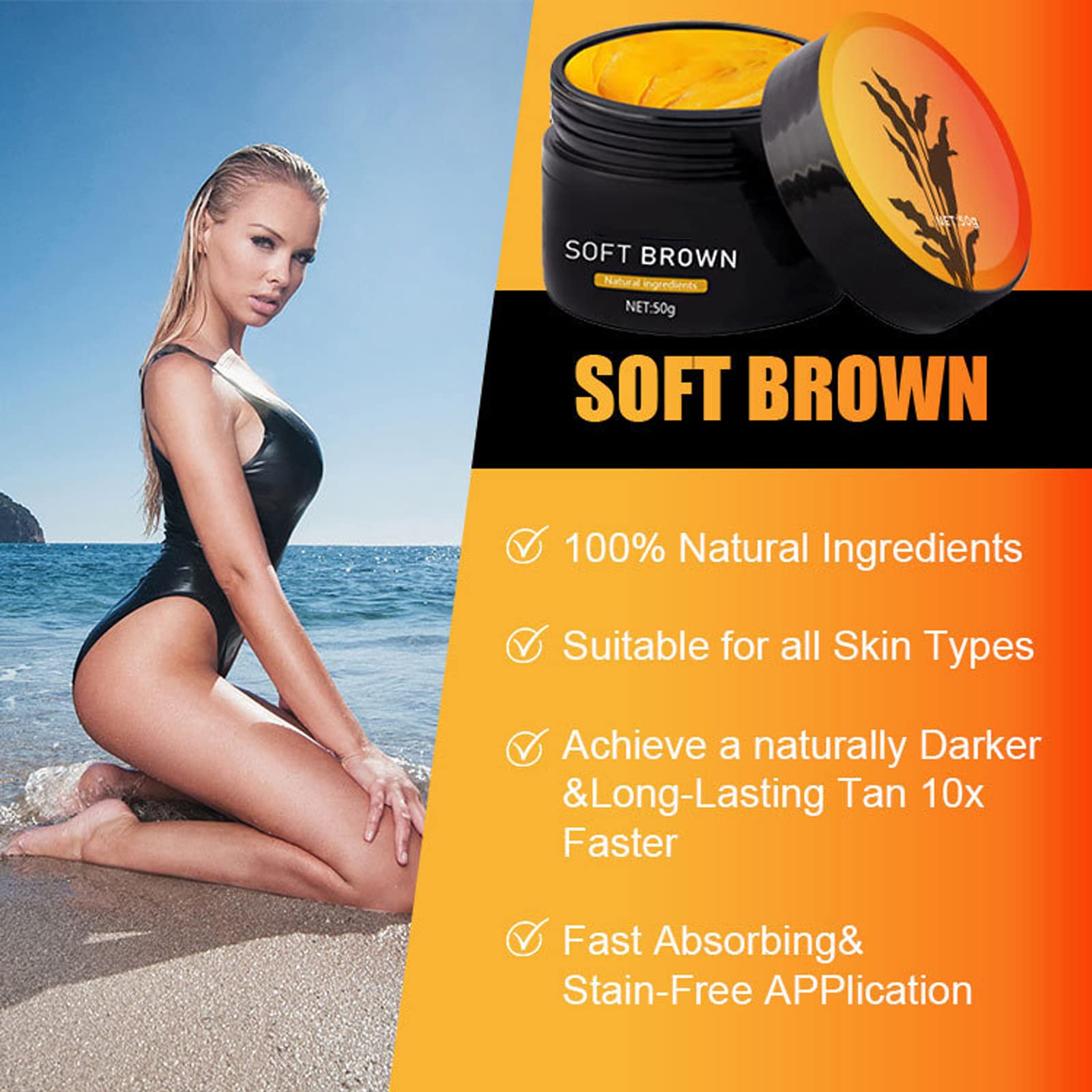 Loobexery being applied to forearm for smooth spread and even tanning results