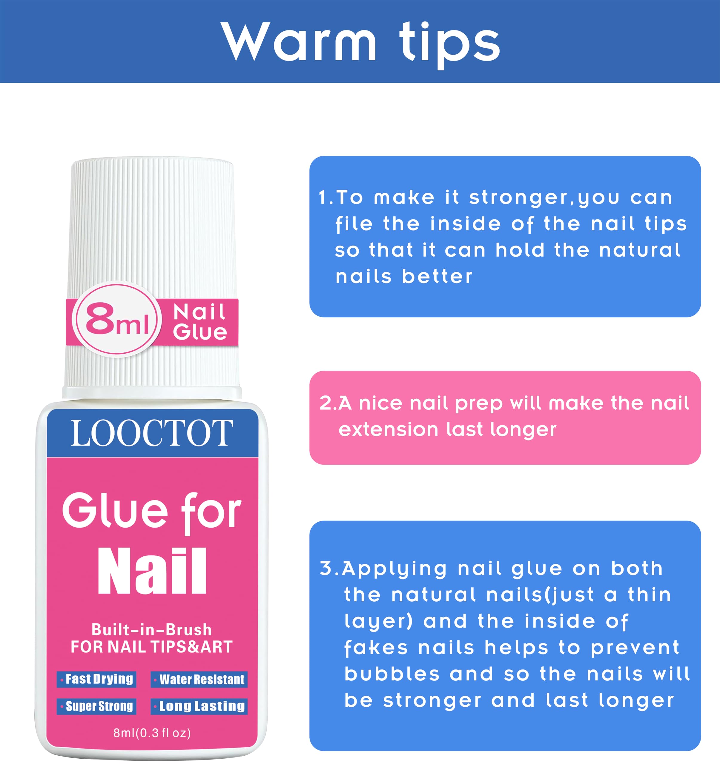 LOOCTOT finished manicure on hands highlighting long-lasting wear