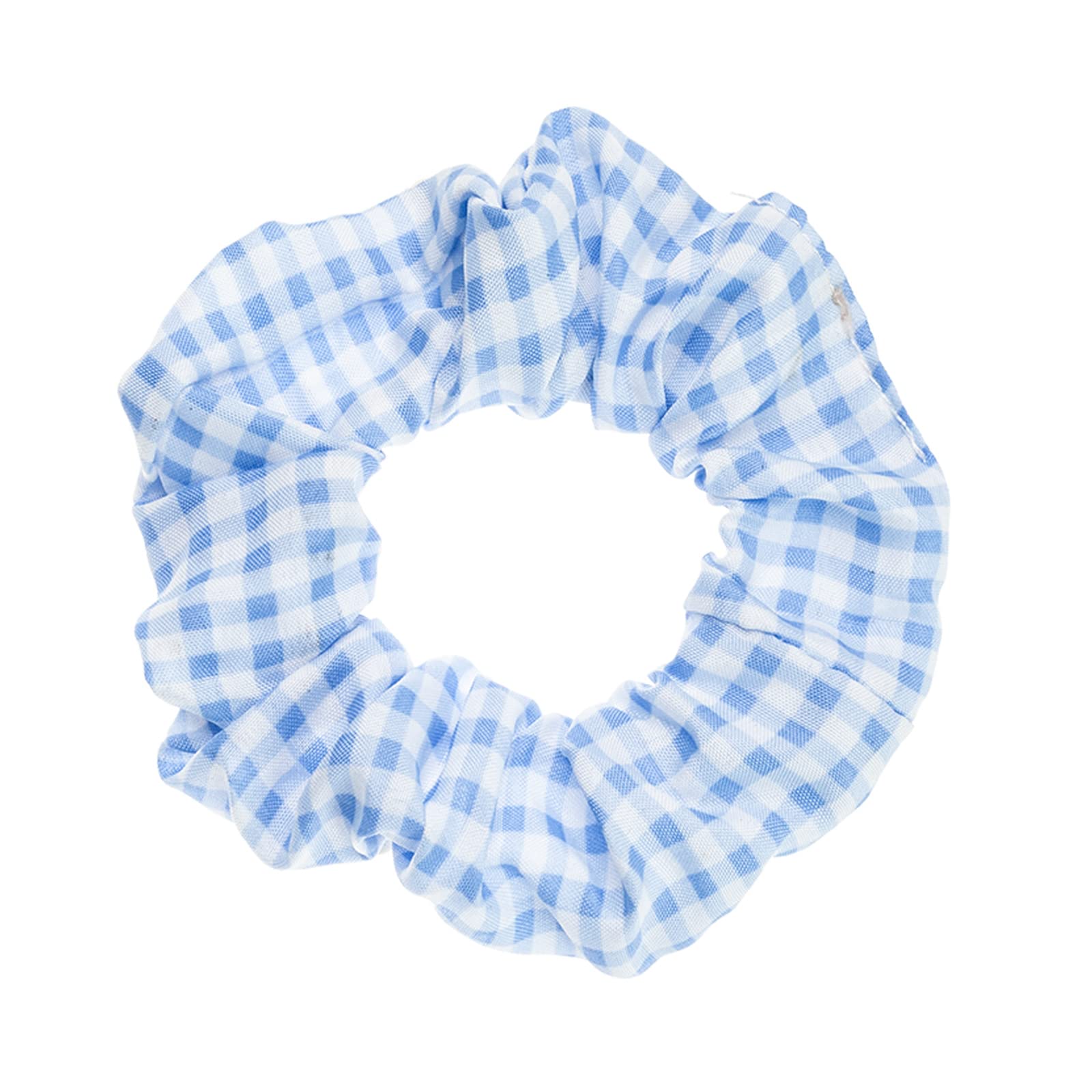 LOOKSEVEN scrunchie packed in a small travel pouch, convenient on-the-go