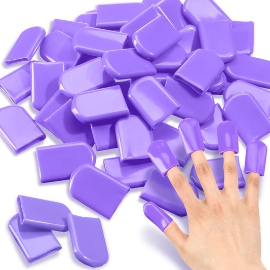Loopeer front packaging showing 50-piece purple nail protectors and benefits